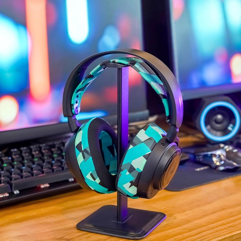 WC HeadbandZ Arctis Nova - Upgraded Silicone Headband for Arctis Nova Headsets by Wicked Cushions - Enhanced Flexibility, Comfort, and Style with Matching Earpad Designs | Cyan Prism - Image 3